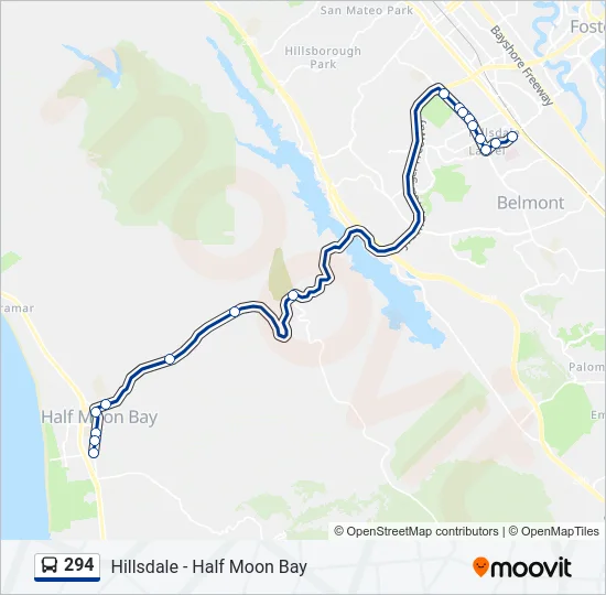 294 Bus Line Map