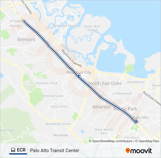 ECR Bus Line Map