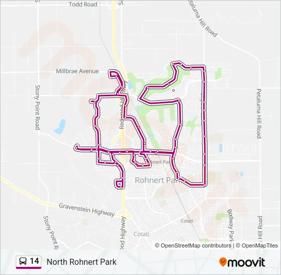 14 Bus Line Map
