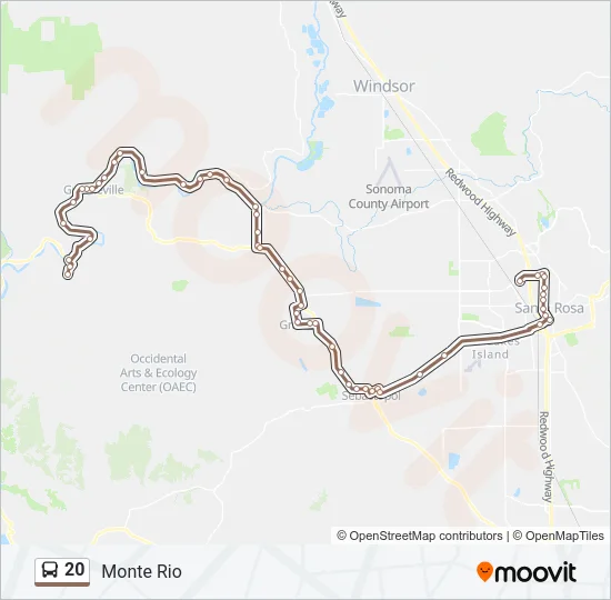 20 Bus Line Map