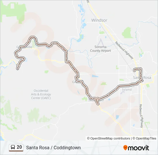 20 Bus Line Map