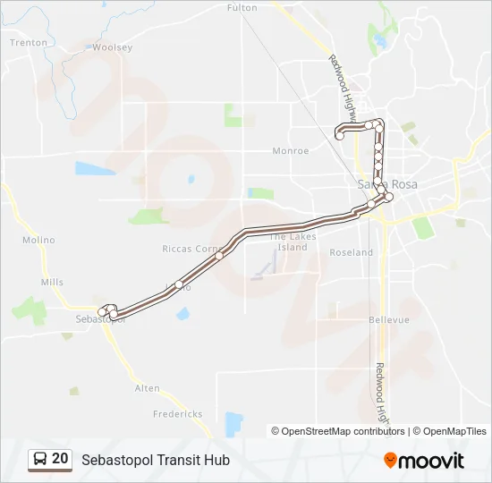20 Bus Line Map