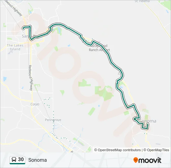 30 Bus Line Map