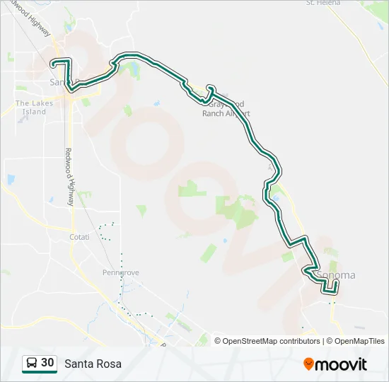 30 Bus Line Map