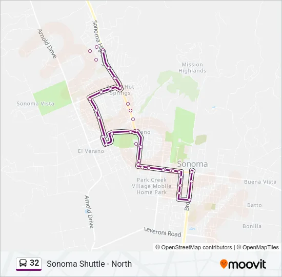 32 Bus Line Map