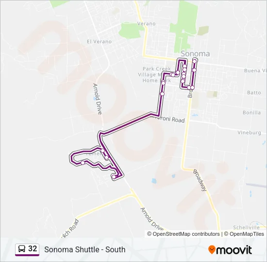 32 Bus Line Map