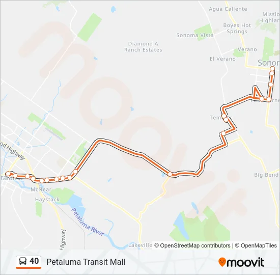 40 Bus Line Map