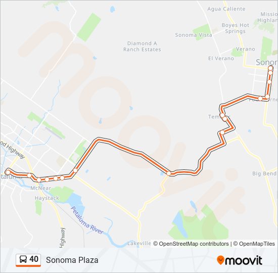 Mapa de 40 de autobús