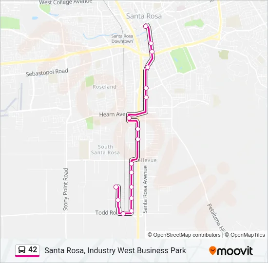 42 Bus Line Map