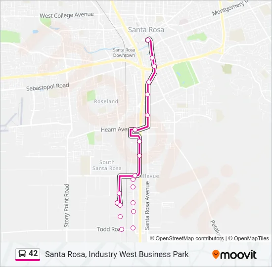 42 Bus Line Map