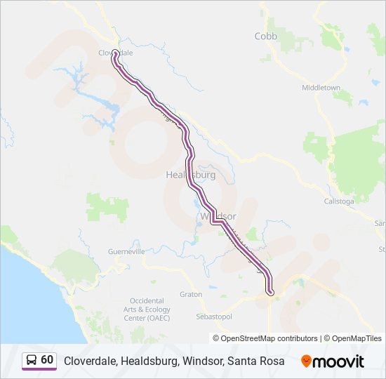 60 bus Line Map