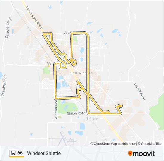 66 bus Line Map