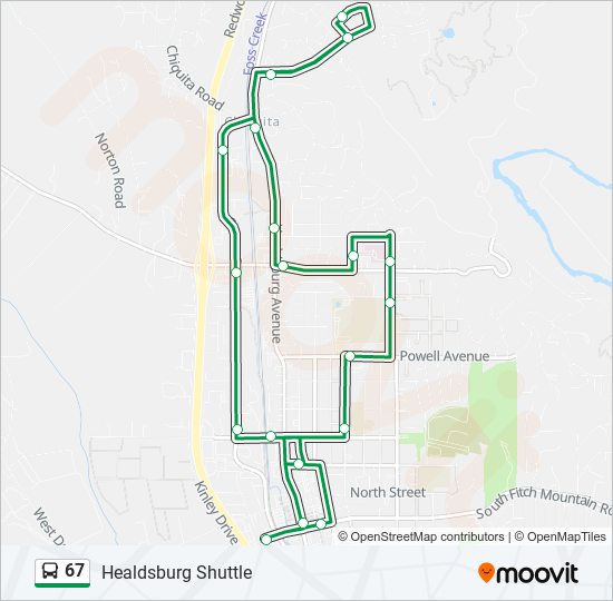 67 bus Line Map