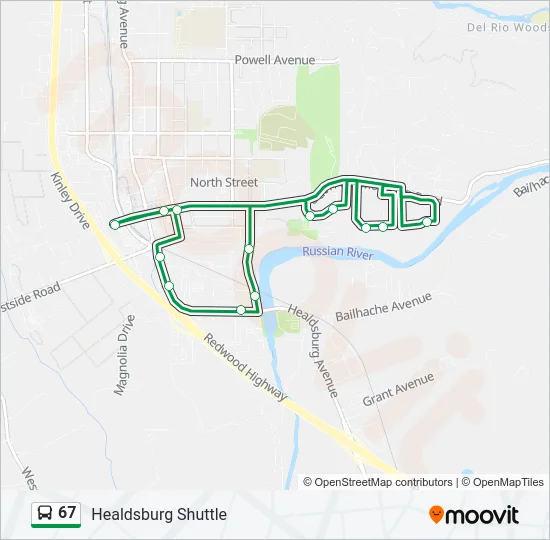 67 Bus Line Map