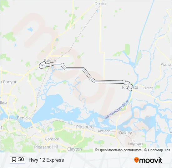 50 Bus Line Map