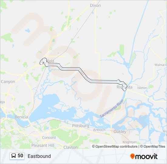 50 bus Line Map