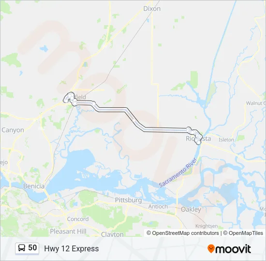 50 Bus Line Map