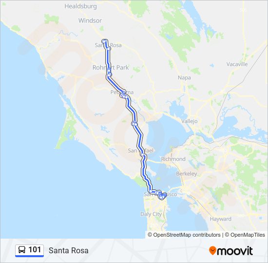 101 Bus Line Map