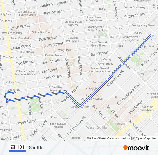 101 Bus Line Map