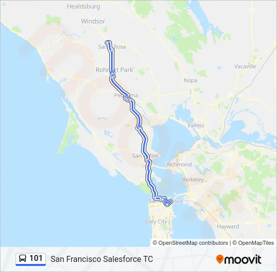 101 Bus Line Map