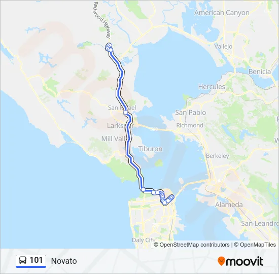101 Bus Line Map