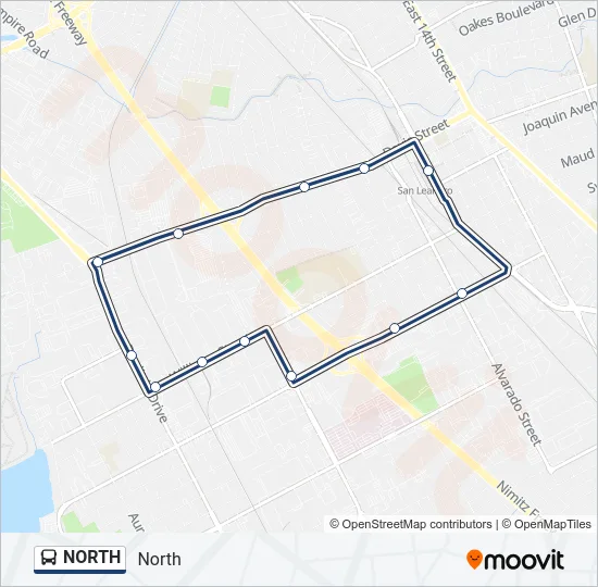 NORTH Bus Line Map