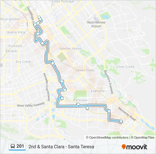 201 Bus Line Map