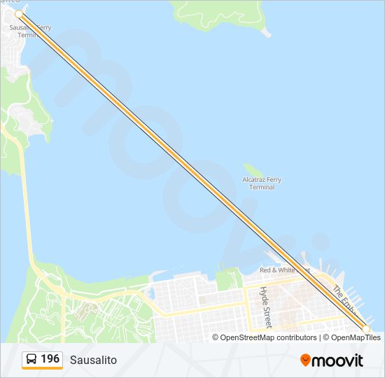 196 bus Line Map