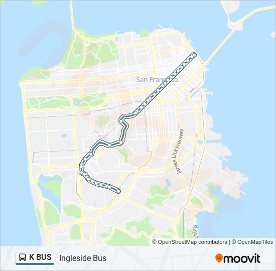 Mapa de K BUS de autobús