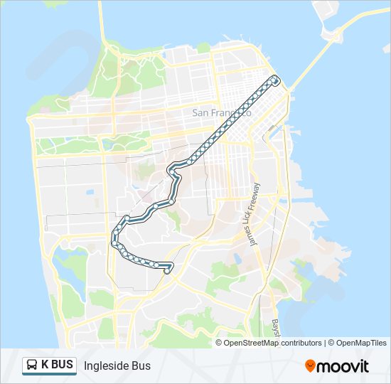 Mapa de K BUS de autobús