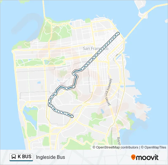 K BUS Bus Line Map