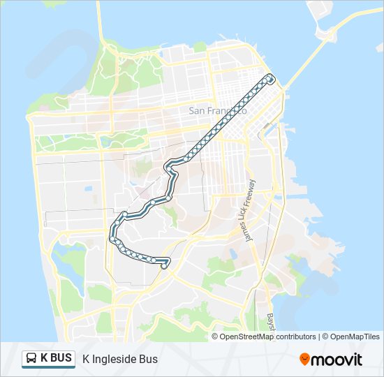 Mapa de K BUS de autobús