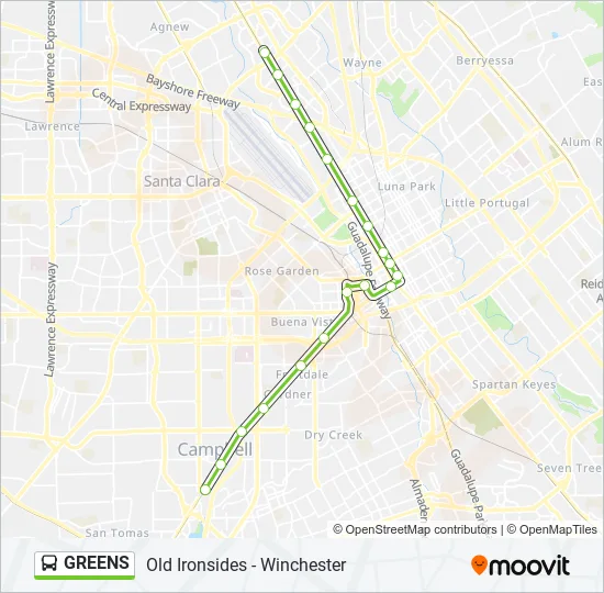 GREENS Bus Line Map