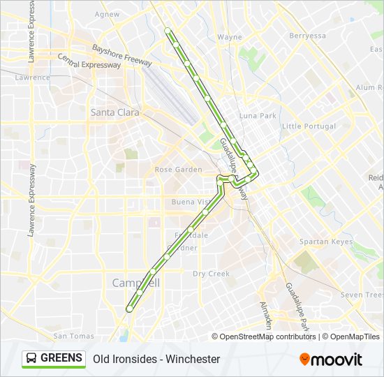 GREENS Bus Line Map