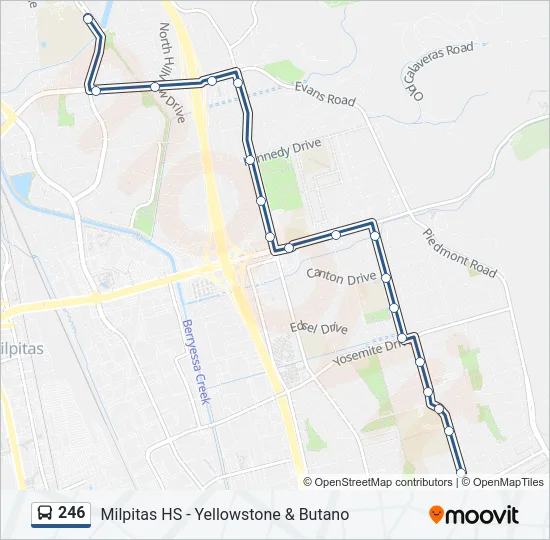 246 Bus Line Map
