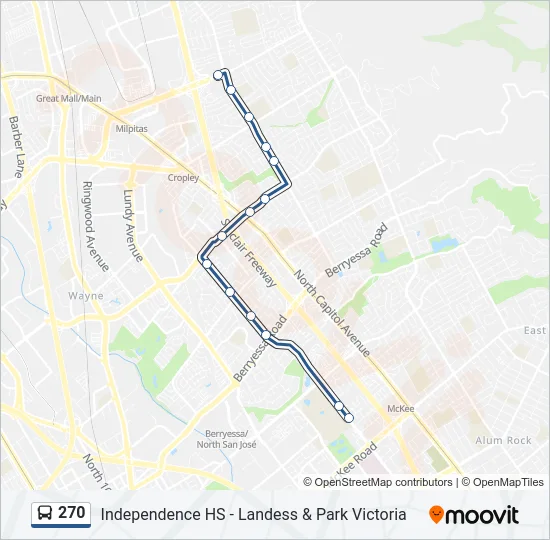 270 Bus Line Map