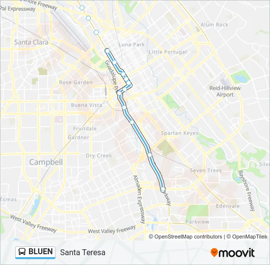 BLUEN Bus Line Map
