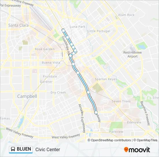 BLUEN Bus Line Map