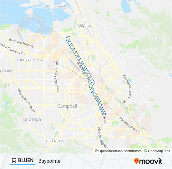 BLUEN Bus Line Map