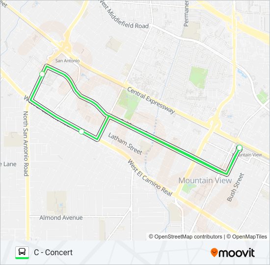 C - PM CONCERT Bus Line Map