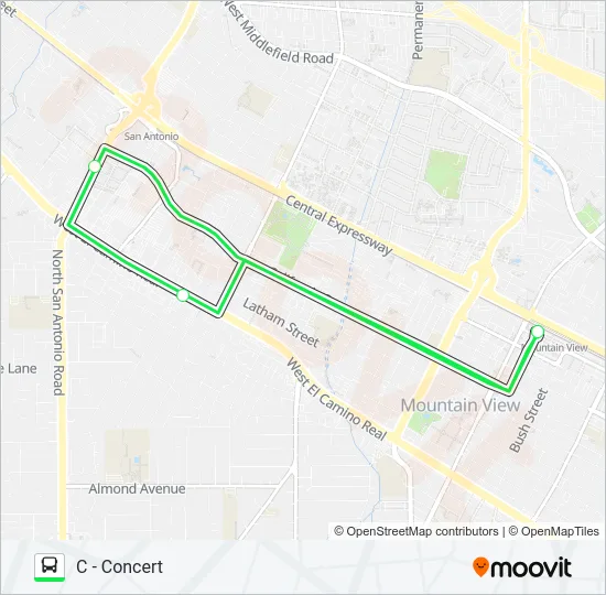 C - PM CONCERT Bus Line Map