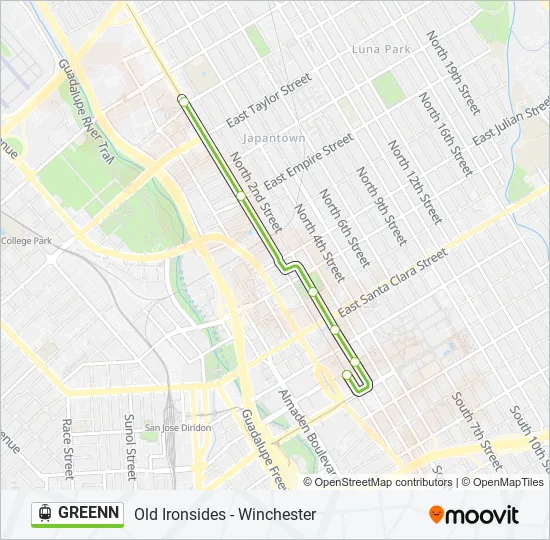 GREENN Light Rail Line Map