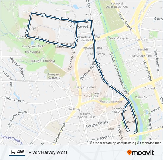 4W bus Line Map