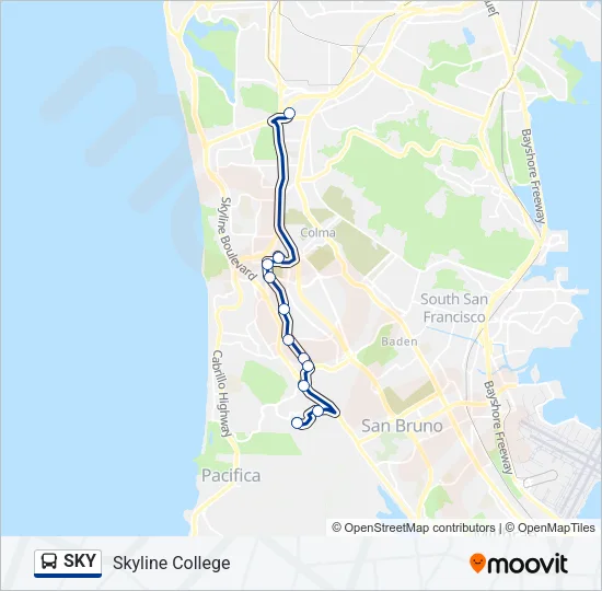 SKY Bus Line Map