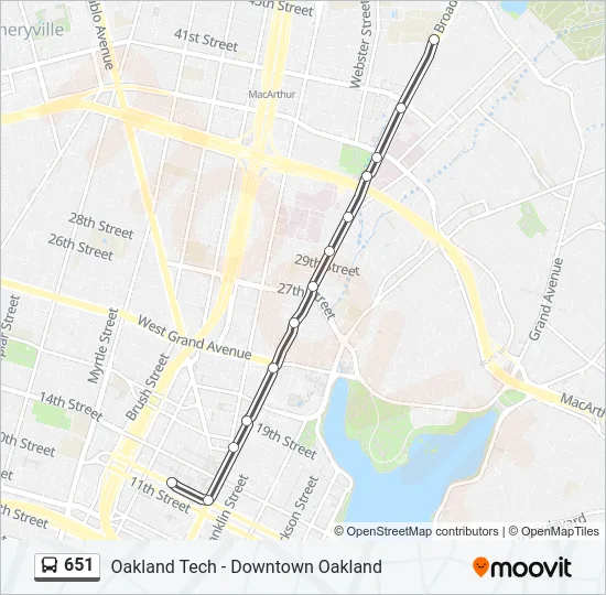 651 Bus Line Map