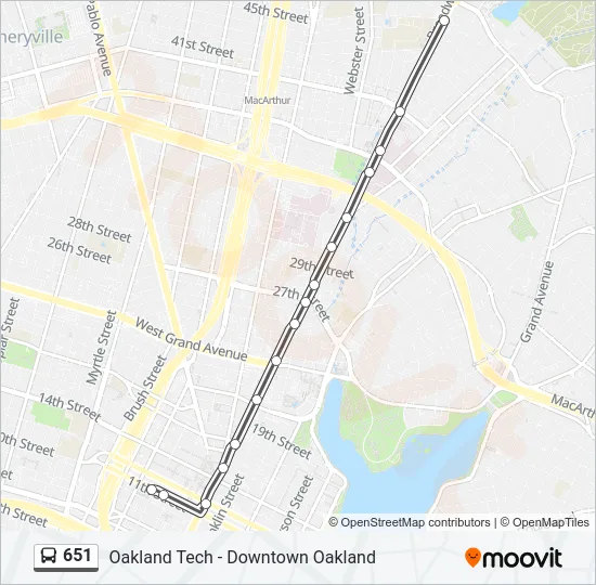 651 Bus Line Map