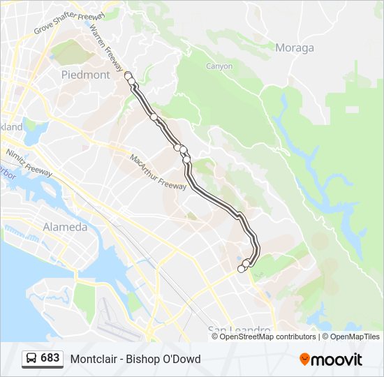 683 Bus Line Map