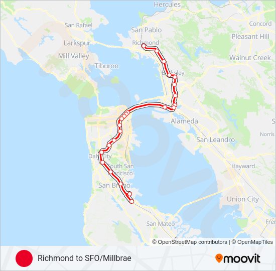 RED BART Line Map