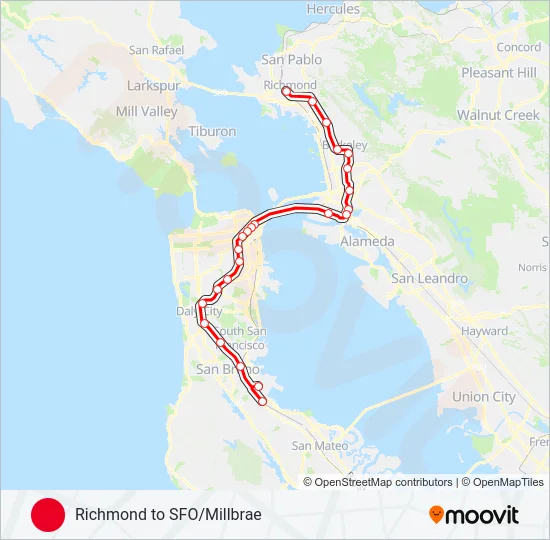 RED BART Line Map