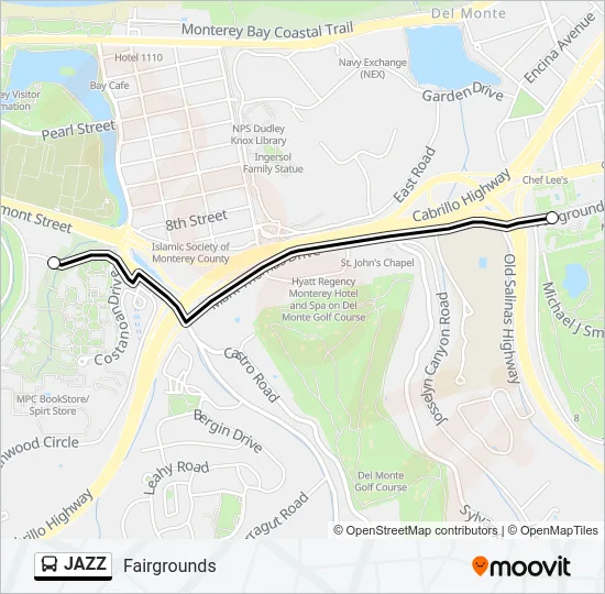 JAZZ Bus Line Map